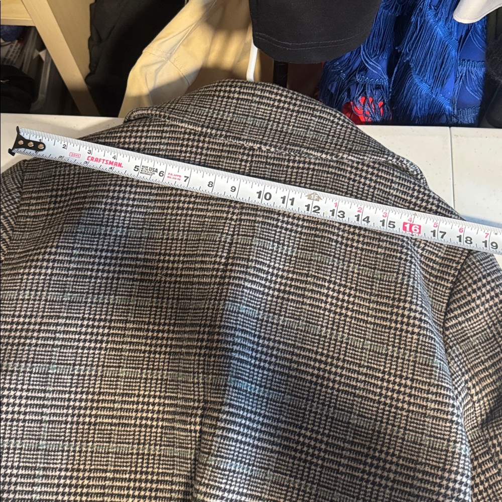 Abercrombie & Fitch Gray Plaid Trench Coat - Picture 9 of 13